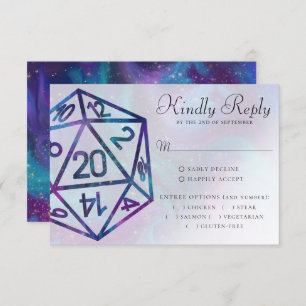 RPG Dice   Nebula Fantasy tafelblad gamer Entree RSVP Kaartje
