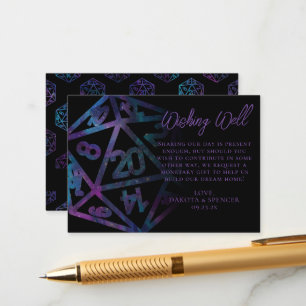 RPG Dice   Nebula Fantasy tafelblad Wishing Well Informatiekaartje