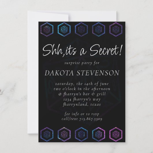 RPG Dice | Nebula Old School Tafelblad Roleplayer Kaart (Voorkant)