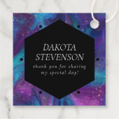 RPG Dice | Nebula Retro Tafelblad Gamer Bedankt Bedankjes Labels (Achterkant)