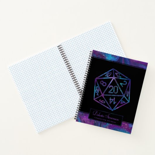 RPG Dice | Nebula Tabletop PnP Gamer Graph Paper Notitieboek (Binnen)