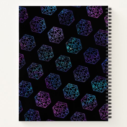 RPG Dice | Nebula Tabletop PnP Gamer Graph Paper Notitieboek (Achterkant)