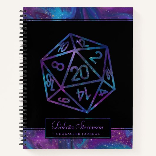 RPG Dice | Nebula Tabletop PnP Gamer Graph Paper Notitieboek (Voorkant)