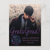 RPG Dice | Nebula Tabletop Retro Gamer Afstuderen Aankondigingskaart (Voorkant)