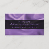 RPG Dice | Paarse Fantasy Tabletop Gamer Branding Visitekaartje (Achterkant)