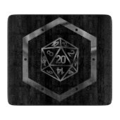 RPG Dice | Retro Old School tafelblad rollenspeler Snijplank (Voorkant)