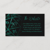 RPG Dice | Website van Emerald Fantasy Tabletop Ga Informatiekaartje (Voorkant)