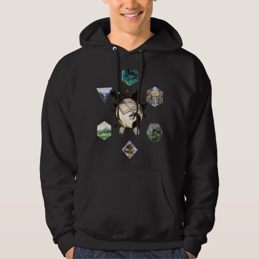 Rpg Dice Worlds Hoodie (Voorkant)