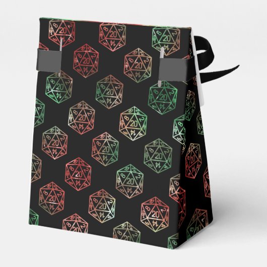 RPG Dice | XMAS Fantasy Retro Tafelblad PnP Gamer Bedankdoosjes (Achterkant)