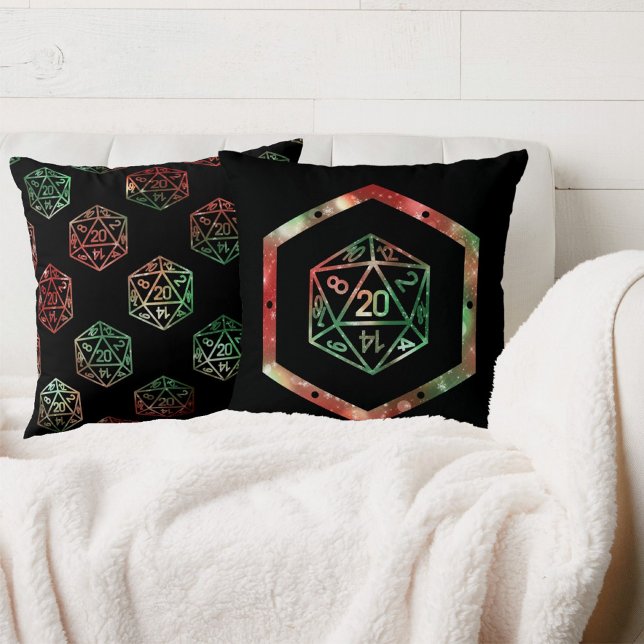 RPG Dice | XMAS Fantasy Retro Tafelblad PnP Gamer Kussen (Creator heeft geüpload)