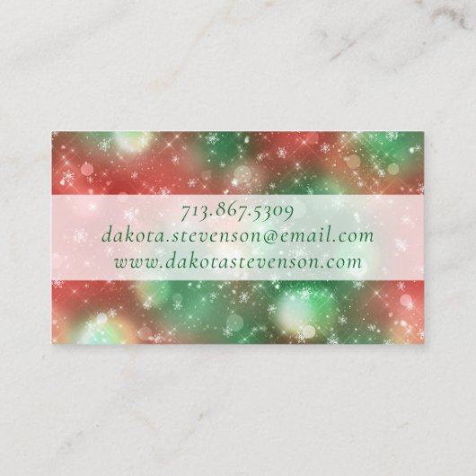 RPG Dice | XMAS Fantasy Tafelblad Gamer Branding Visitekaartje (Achterkant)