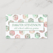 RPG Dice | XMAS Fantasy Tafelblad Gamer Branding Visitekaartje (Voorkant)