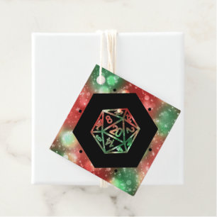 RPG Dice XMAS Fantasy Tafelblad Gamer Custom Bedankjes Labels