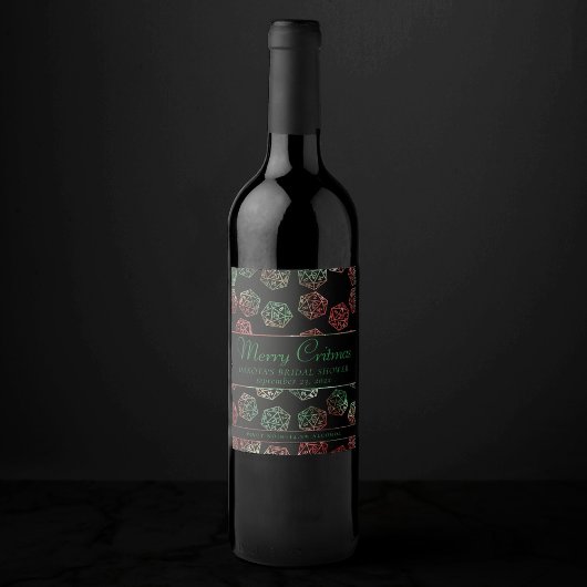 RPG Dice | XMAS Fantasy Tafelblad Gamer Custom Wijn Etiket