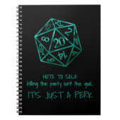 RPG DM-Humor | Emerald Killing the Party is een ex Notitieboek (Voorkant)