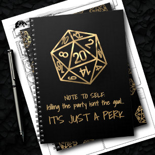 RPG DM-Humor   Gold Killing the Party is een extra Notitieboek