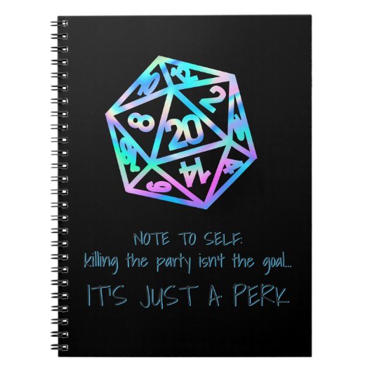 RPG DM-Humor | Holo Killing the Party is een extra Notitieboek (Voorkant)