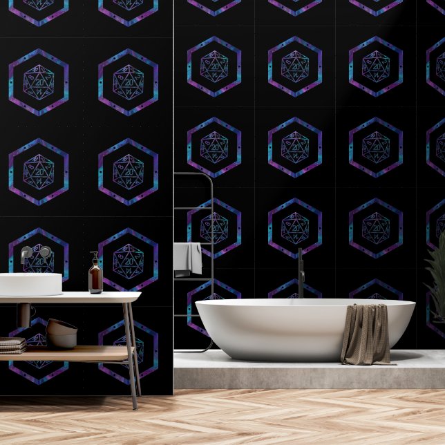 RPG Dobbelsteen | Nebula Fantasy Tafelblad Retro P Behang (Badkamer)