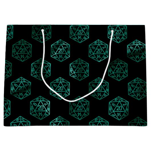 RPG Dobbelstenen | Emerald Fantasy Tabletop Retro  Groot Cadeauzakje (Voorkant)