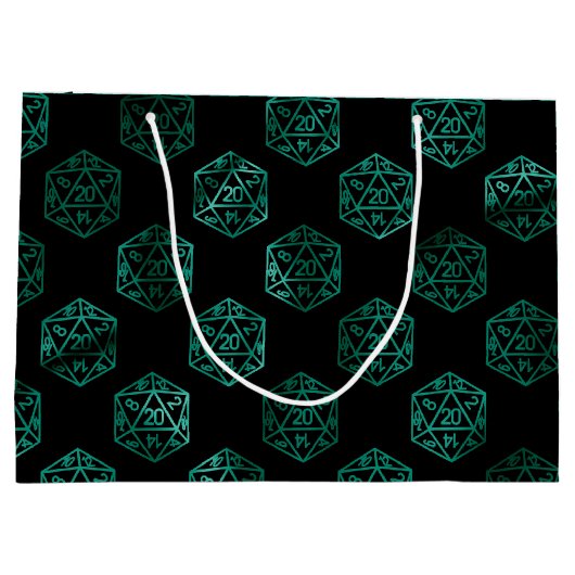 RPG Dobbelstenen | Emerald Fantasy Tabletop Retro  Groot Cadeauzakje (Achterkant)