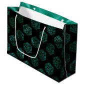 RPG Dobbelstenen | Emerald Fantasy Tabletop Retro  Groot Cadeauzakje (Voorkant Gekanteld)