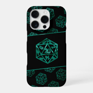 RPG Dobbelstenen   Emerald Fantasy Tafelblad Retro iPhone 16 Pro Hoesje