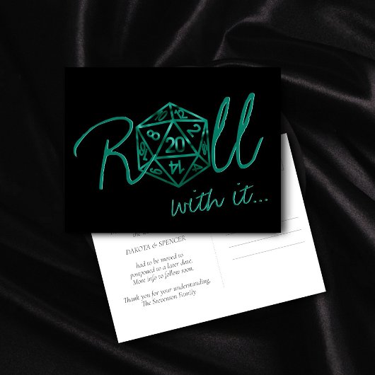 RPG Dobbelstenen | Emerald Tabletop Gamer Datumwij Briefkaart