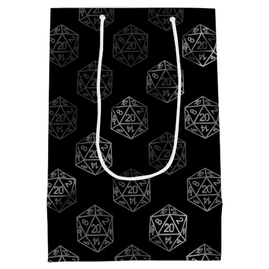 RPG Dobbelstenen | Fantasy Old School Tabletop Ret Medium Cadeauzakje (Achterkant)