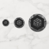 RPG Dobbelstenen | Fantasy Oude School Tafelblad R Confetti (Achterkanten)