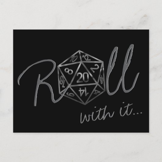 RPG Dobbelstenen | Fantasy Tafelblad Gamer Datumwi Briefkaart (Voorkant)