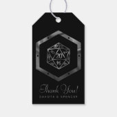 RPG Dobbelstenen | Fantasy Tafelblad Retro Gamer A Cadeaulabel (Achterkant)