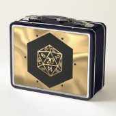 RPG Dobbelstenen | Gouden Fantasy Retro Tafelblad  (Achterkant)