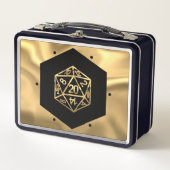 RPG Dobbelstenen | Gouden Fantasy Retro Tafelblad  (Voorkant)