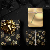 RPG Dobbelstenen | Gouden Fantasy Retro Tafelblad Inpakpapier Vel