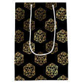 RPG Dobbelstenen | Gouden Fantasy Retro Tafelblad  Medium Cadeauzakje (Achterkant)
