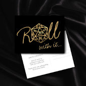 RPG Dobbelstenen | Gouden Tafelblad Rollenspeler D Briefkaart