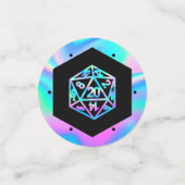 RPG Dobbelstenen | Holo Fantasy Retro Tafel Top Pn Confetti (Kleine voorkant)