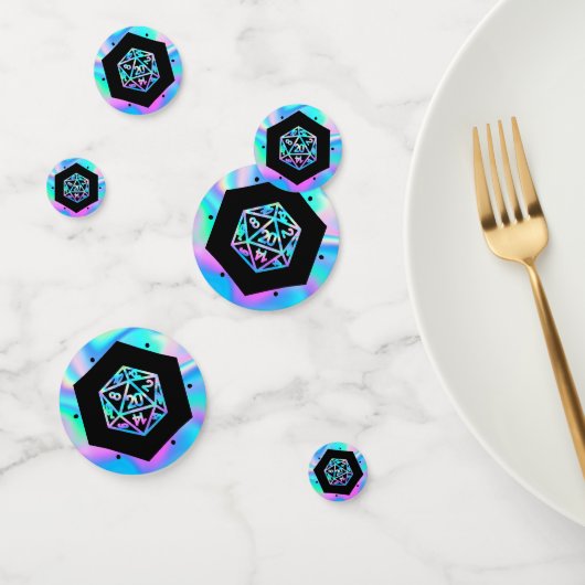RPG Dobbelstenen | Holo Fantasy Retro Tafel Top Pn Confetti (Groep)