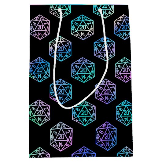 RPG Dobbelstenen | Holo Fantasy Retro Tafelblad Pn Medium Cadeauzakje (Voorkant)