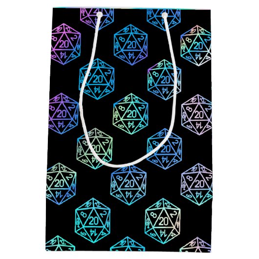 RPG Dobbelstenen | Holo Fantasy Retro Tafelblad Pn Medium Cadeauzakje (Achterkant)