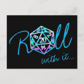 RPG Dobbelstenen | Holo Fantasy Tabletop Gamer Uit Briefkaart (Voorkant)