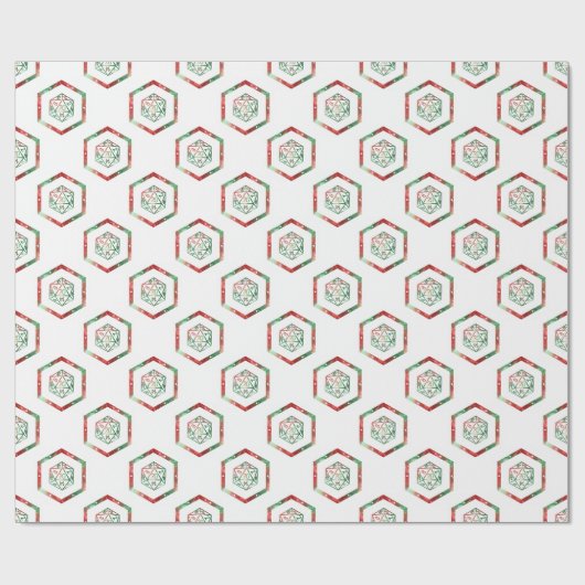 RPG Dobbelstenen | Kerstmis Fantasy Retro Tafelbla Cadeaupapier (Vlak)