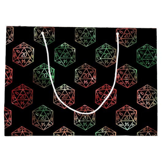 RPG Dobbelstenen | Kerstmis Fantasy Retro Tafelbla Groot Cadeauzakje (Achterkant)