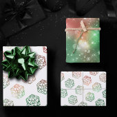 RPG Dobbelstenen | Kerstmis Fantasy Retro Tafelbla Inpakpapier Vel