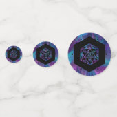 RPG Dobbelstenen | Nebula Fantasy Retro Tafelblad  Confetti (Achterkanten)