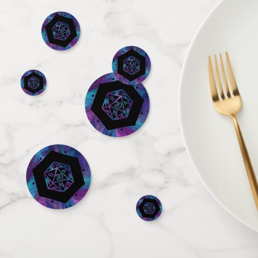 RPG Dobbelstenen | Nebula Fantasy Retro Tafelblad  Confetti (Groep)