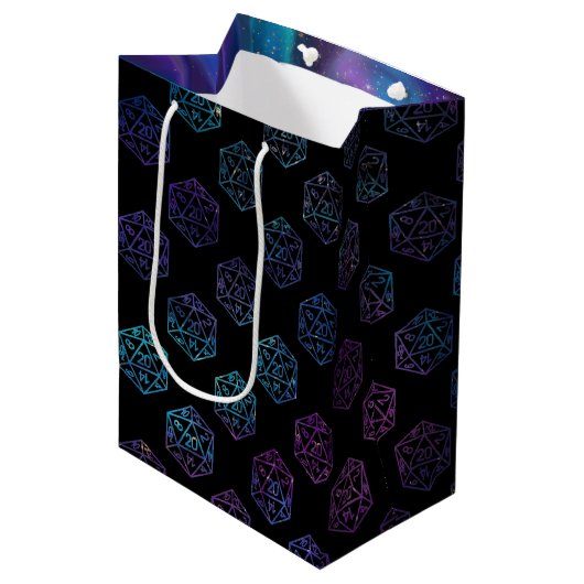 RPG Dobbelstenen | Nebula Fantasy Retro Tafelblad  Medium Cadeauzakje (Voorkant Gekanteld)