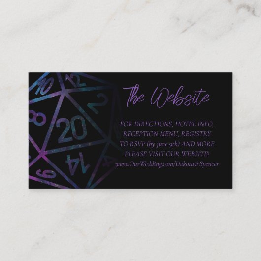 RPG Dobbelstenen | Nebula Fantasy Tabletop Gamer W Informatiekaartje (Voorkant)