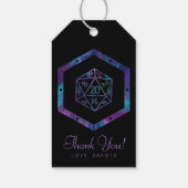 RPG Dobbelstenen | Nebula Fantasy Tafelblad Gamer  Cadeaulabel (Achterkant)