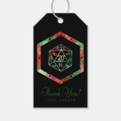 RPG Dobbelstenen | XMAS Fantasy Tafelblad Gamer Aa Cadeaulabel (Voorkant)